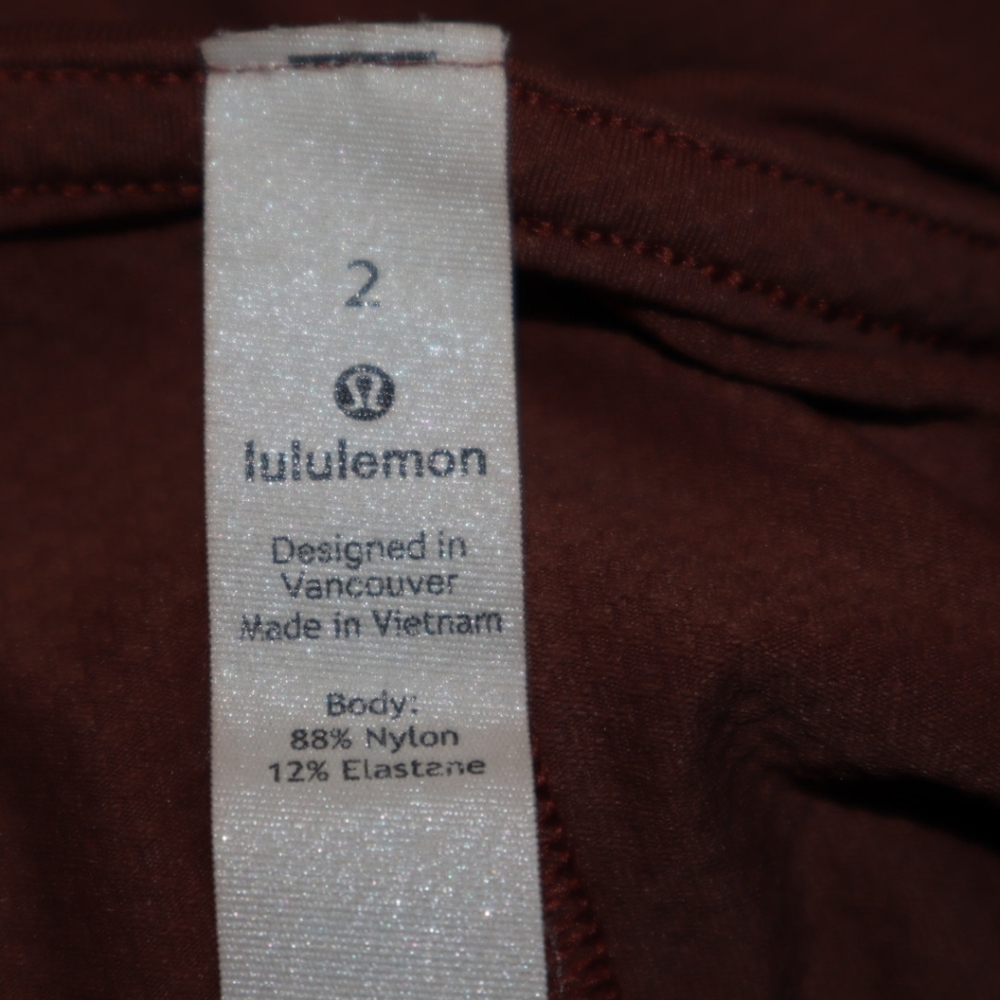 Lululemon Brown Athletic Top  Size 2 - Picture 9 of 9